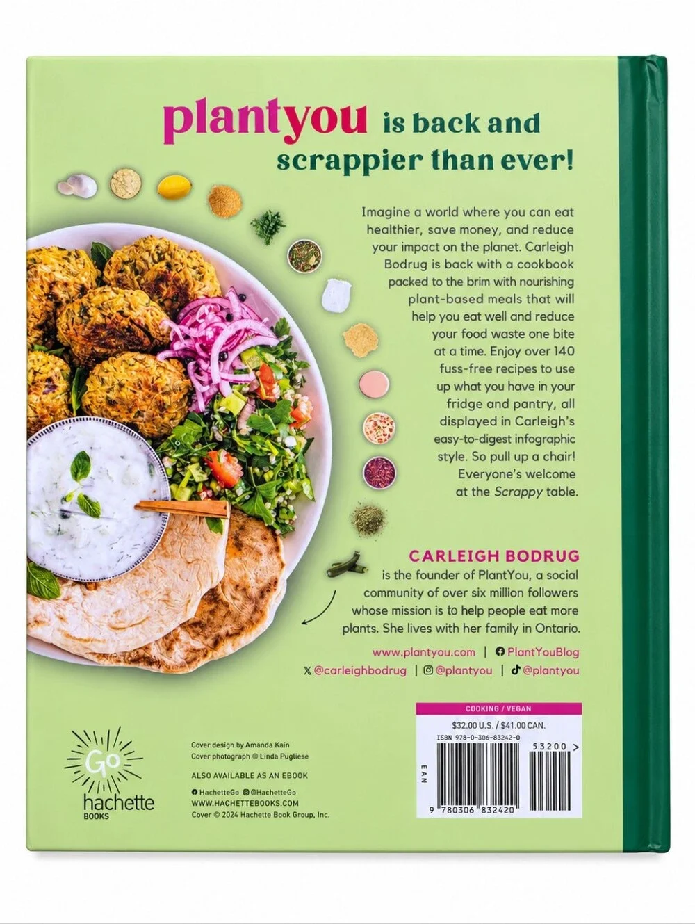 PlantYou Scrappy Cooking Hardcover Cookbook Carleigh Bodrug NWT